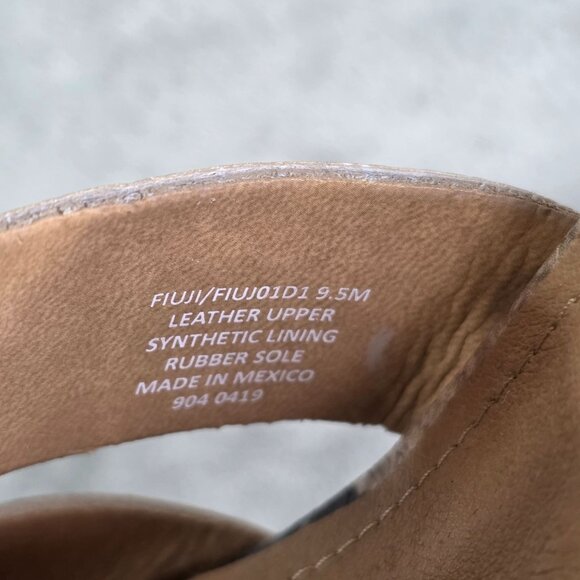 Womens Steven By Steve Madden Brown Snake Print Block Heel Slide Sandals 9.5M - Picture 6 of 11